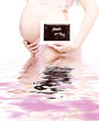 Foto: Babybauch und Ultraschallbild Babybauch und Ultraschallbild