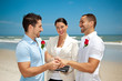 Two gay man in wedding