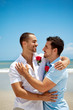 Two gay men after wedding ceremony