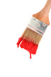 Pinceau de peinture rouge dégoulinant Pinceau de peinture rouge dégoulinant