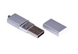 silvery usb flash drive