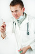 Professional young doctor at work. Professional young doctor at work.