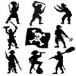 Pirates crew silhouettes