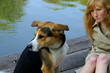 Mädchen und Hund