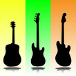 guitar vector silhouettes