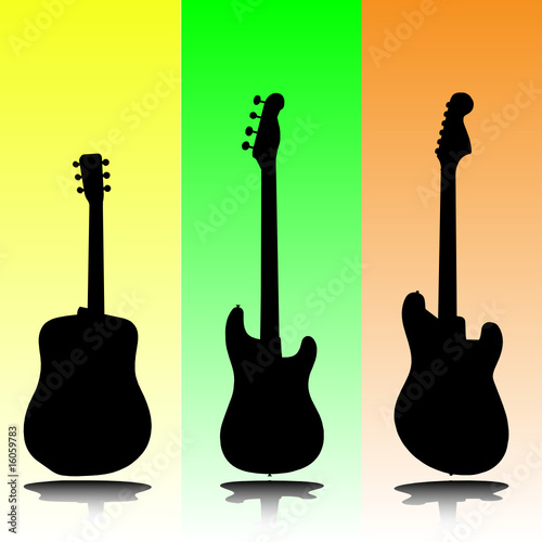 guitar vector silhouettes