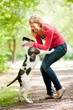 Photo: Cute girl and dog Cute girl and dog