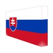 brique glassy avec drapeau slovaquie slovakia