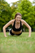 Woman doing push-ups