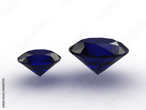 Illustrazione: Set of two beautiful sapphire gemstones Set of two beautiful sapphire gemstones