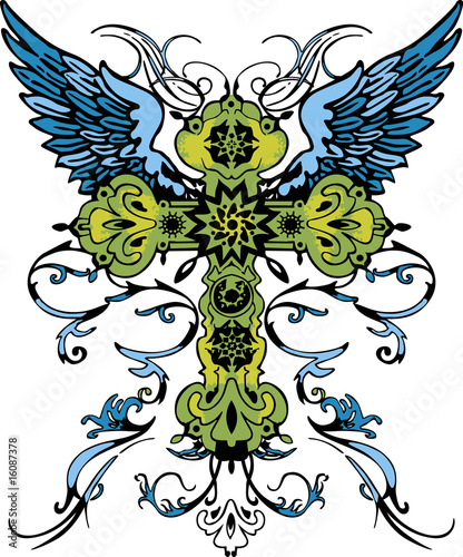 gothic cross tattoo. gothic cross tribal tattoo