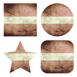 set of grunge flag buttons of latvia