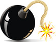 vector illustration black bomb. Isolated on white background vector illustration black bomb. Isolated on white background