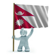 nepal flagge staunen