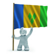 st. vincent und die grenadinen flagge staunen