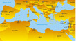 Vector color map of Mediterranean region countries Vector color map of Mediterranean region countries