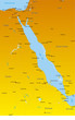 Vector color map of Red Sea region countries