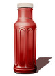 Vector illustration glass bottle for a tomato sauce Vector illustration glass bottle for a tomato sauce