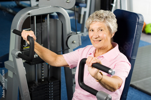 Photo: Older woman working out Older woman working out