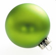 Green Christmas bauble, close-up