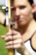 Female archer, close-up