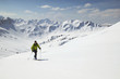 Austria, Kleinwalsertal, Man skiing in Alps