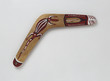 Wooden boomerang, close-up