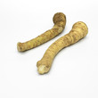 Fresh horseradish, close-up
