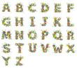 Alfabet, floral design. See also letters in my gallery