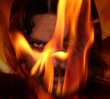 Flaming demon - halloween theme