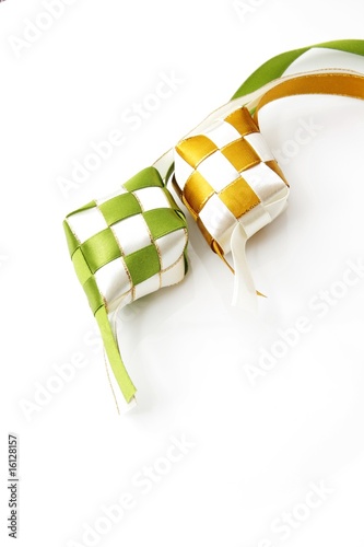 Photo: Pair of ribbon ketupat Pair of ribbon ketupat