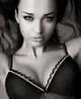 Black and white girl portrait