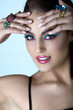 Images : Italian woman with fashion make-up.