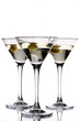 Martini glass with olive inside