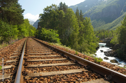Foto: Railway in the mountains Railway in the mountains