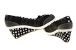 Girls' shoes on white.