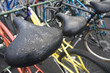 Bicycle seats in a row