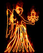 Collection of zodiac signs engulfed in fire