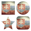 set of 4 grunge flag buttons of slovakia set of 4 grunge flag buttons of slovakia
