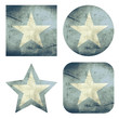 set of 4 grunge flag buttons of somalia