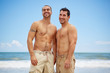 Gay men at the beach