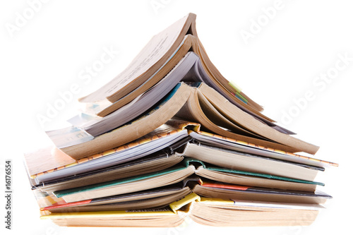 Photo: books isolated on a white background books isolated on a white background