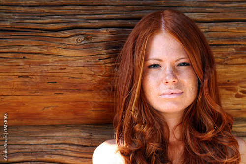 Photo: Portrait of the beautiful red-haired girl Portrait of the beautiful red-haired girl