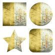 set of grunge flag buttons of vatican