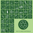 Recyclable Material Icons Individually Layered