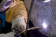 Welder at work.