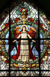 Stained glass window in Gamla Stan, stockholm.