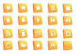 icons 3d square orange
