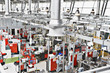High angle view of factory floor