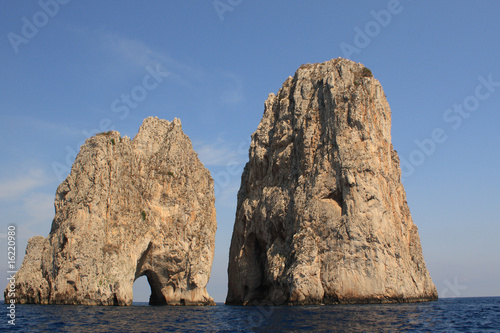 Photo: Sea level view of the Faraglioni in Capri, Naples Sea level view of the Faraglioni in Capri, Naples